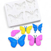 Molde Silicona Mariposas x 5